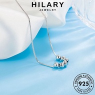 HILARY JEWELRY Necklace Pendant 純銀項鏈 Fashion Perak Chain Round For Leher 925 Women Korean Perempuan Accessories Original Rantai Silver Sterling N28