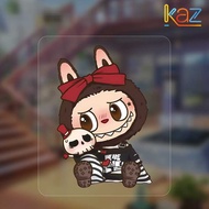 Labubu Skull Embrace Decals - Striped Waterproof Vinyl Stickers for Cars/Motorcycles/Luggage/PC Case