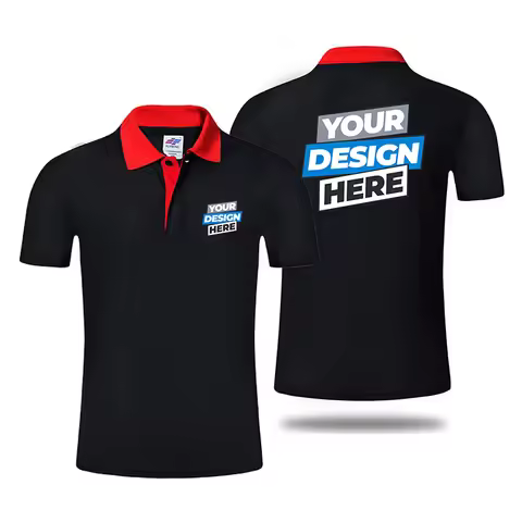 8-color POLO shirt custom LOGO color matching lapel short sleeve printing LOGO an Polo Shirt Mens Ca