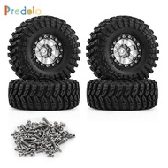 predolo 4 Pieces 1/18 1/24 RC Crawler Car Wheels And Tires, Direct Replacement, Robust, Professional
