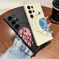 Couple Heart Map Airplane Route Phone Case For Samsung A02S A03 A03S A06 A05 A05S A13 A14 A15 A16 Sh