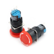 Emergency Stop Push Button Switch 16mm สวิตช์ปุ่มหยุดฉุกเฉิน AC 250V 3ขา 6ขา สวิตซ์ดอกเห็ด
