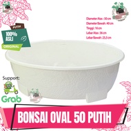 Pot Bunga Tanaman Hias Bonsai Oval 10 50cm Ceper Pendek Tebal Besar Pot Tanaman Bonsai Ukuran Besar