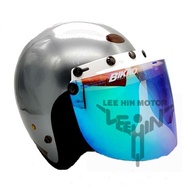Original Magnum M9 5 Button Helmet with Green Crystal Day Night Visor ( Grey )