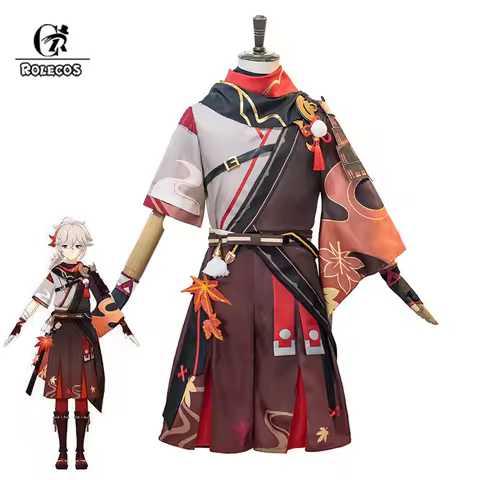 ROLECOS Kaedehara Kazuha Cosplay Costume Genshin Impact Kiryu Kazuha Cosplay Costume Halloween Cospl