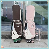 Golf Bag Trolley Bag Cart Bag PU Leather Waterproof Lightweight 4 Way Divider With Wheels Men Women 