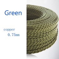【Discount】 2 Core 3 Core 0.75mm Vintage Woven Textile Electrical Wire Retro Color Twist Braided Flex