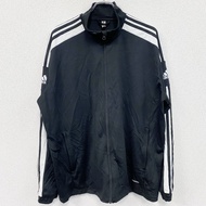 古著黑色adidas全拉鍊運動外套/運動衫，尺寸 XXL