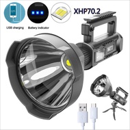 Cross border hot selling new XHP70/XHP90 strong light searchlight outdoor waterproof charging portab