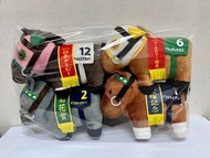 全4種 日本 純種賽馬 中細毛公仔 19cm 艾尼風神 狄杜斯 目白雷恩 目白麥昆