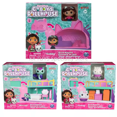Gabby's Dollhouse Gabby Room Playset Mercat Cakey Castle Room Playset Animated Character Figurines G