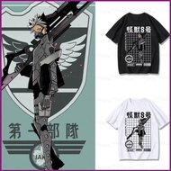 HT Kaiju No 8 Hibino Cafuka Unisex Fashion Trend summer T-shirt Anime Short Sleeve Top HT