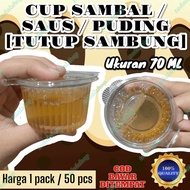 Cup jelly puding cup jelly saos cup mika puding Mika cup sambel cup sambel plastik ( ISI 50 PCS )