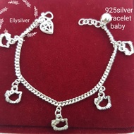 (HB162BB)Original 925silver baby anklet bracelet(gelang kaki/tangan untuk budak bayi)