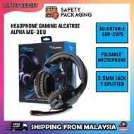 HEADPHONE GAMING ALCATROZ ALPHA MG-300/MG370A STEREO GAMING HEADPHONE WITH MIC FOR SMARTPHONES LAPTO