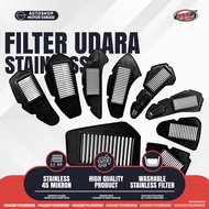 Stainless Steel Air Filter – Universal Washable for Vario BEAT Scoopy NMAX Aerox PCX CBR 150 AFF2