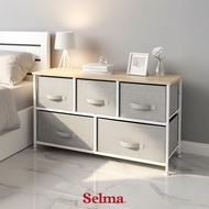 Selma Rubina 5-Tier Storage Drawer - Grey Drawer Cabinet Drawer Cabinet Dresser