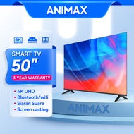 Animax Smart TV Led 55 inch 50 inch 65 inch murah promo TV Android 50/55/65 inch 4K UHD-Youtube-Andr