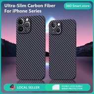 iPhone 13 13 Pro Max 12 Pro Max 11 Pro Max 7 8 Plus SE 2020 X XR XS Max Carbon Fiber Super Ultra Slim Case Casing iPhone Cover
