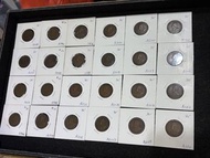 1933年香港一仙硬幣（A2136 A1940 A2137 A1938 A2135 A1945 A1944 A1939 A2131 A2132 A2123 A2124 2383 2388 A2130 