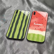 Summer Watermelon Tempered glass case vivo s1 pro X70 V11i V15 V20 Y15 Y17 Y20 Y50 Y72 Premium glass case