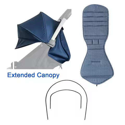 Man Tan Replacement Seat Cushion & Canopy Set Compatible With Babyzen YOYO/YOYO+/YOYO2/Stokke YOYO3 