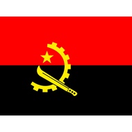 Angola Flag Peles Material Size 90 x 60