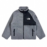 全新外國預訂 The North Face 羊羔毛拼色刺繡Logo 立領口袋外套