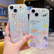 Casing For IQOO Z7i Z6 5G Neo U1 U1x U5x Case Silicone TPU Cartoon Simple Threadbear Fruit Shopping 