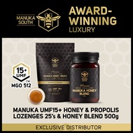 Manuka South UMF15 Manuka Honey+Propolis Drops Lozenges & Manuka Honey Blend 500g