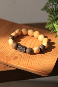 壹染指香品 | 古法龍涎手搓合香珠 | 刻紋黑檀 黃楊木豆珠