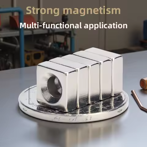 10pcs/lot N52 Square Strong Perforated Magent, 10-30 mm in diameter, suitable for refrigerators, off