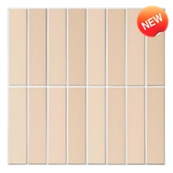 【MY seller】3D Beige Linear Mosaic Wall Sticker Self Adhesive 3D Wall Panel 3D Mosai Wallpaper, DIY Home Wall Decor for Living Room, Bedroom, Kitchen Backsplash, Bathroom, Accent Wall, 30*30cm