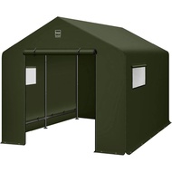 10x8ft Outdoor Storage Shed, Carport, Canopy Shelter,metal Frame, Weather-resistant, Perfect For Sto