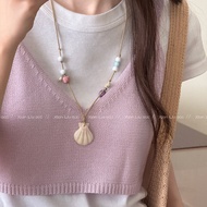 Lovely vintage white seashell beach necklace for women, hot beach necklace 2025 ponny