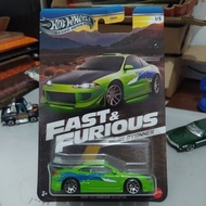 HotWheels Mitsubishi Eclipse fast and furious brian o'conner - Hot Wheels Mitsubishi Eclipse fast & 