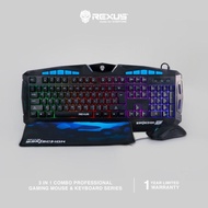 REXUS KEYBOARD MOUSE WARFACTION VR1 COMBO - FLYHIGH STORE