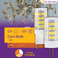 G4 G9 Holder Ceiling Lamp COB LED Corn Bulb 3 Warna Mentol 灯泡 3 Colour Changing TriColour 3C 3in1 9W