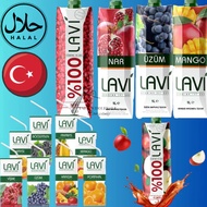 Natural Jus Fruit Juice Lavi 100% Natural Assorted Flavors, Pomegranate Juice, Mango, Fruitmix Turke
