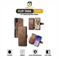 Flip Tara Leather Case Samsung Galaxy NOTE 9 10 20 Plus Ultra - Samsung Galaxy Note Series Casing