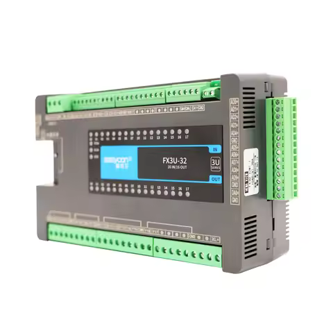 PLC плк FX3U-32MR/MT/MRT 8-Channel High Speed Counter 10AI 2AO DI16 DO16 PLC Programmable Logic Cont