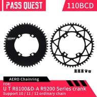 PASS QUEST BCD110 UT R8100 DA R9200 Crank Round Road Bike Folding Bike Narrow Wide Chainring Chainweel AERO Crankset Monoplate