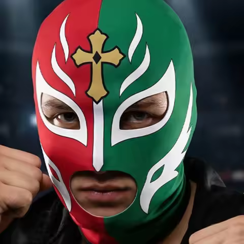 Boxing Mask Wrestling Mask Elastic Milk Silk Mask Lycra Fabric Print Halloween Party Dress Up Costum