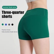 FUYOGI Yoga Sport Shorts Women High Waist Tight Flat Angle Three-Quarter Fitness Pants
