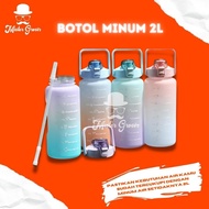 Drinking Water Bottle 2L 2000ml Jumbo Viral Korea Contemporary Climber Camping Traveling Hiking Mult