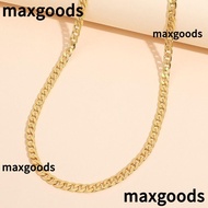 MAXGOODS1 Gold Plated Necklace, Metal Multiple Sizes 18K Gold Necklace, Stylish 18K Gold Gold Plated