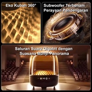Speaker Bluetooth LP90 Tanpa Wayar Rekaan Kubah 360 Darjah Bunyi Hebat Gaya Seiras Harman Kardon