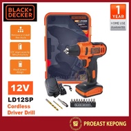 BLACK &amp; DECKER LD12SP Cordless Driver Drill 12V Plus with 13 pcs Accessories Box