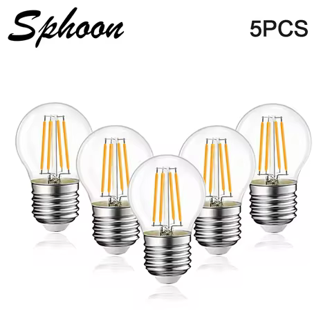 Retro Edison LED Light Bulb G45 220V 2W 4W 6W E27 LED Filament Lamp Dimmable Warm White 2700K Cold W