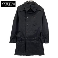 Dior Chris Van Hach 8H3131420829 黑色雙排扣繫帶風衣，尺寸 44